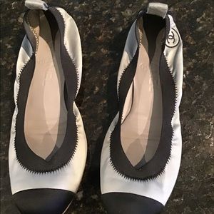 CHANEL Satin Balerinas Authentic Size 37
